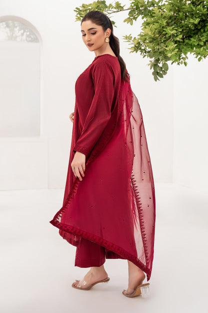 Rose - 3 Piece Embroidered Stitched Lawn Suit