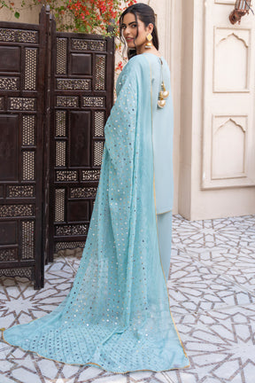 Morning Glory-3PC Stitched Masuri Lawn Farshi Suit