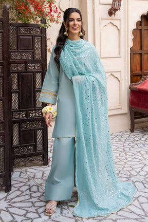 Morning Glory-3PC Stitched Masuri Lawn Farshi Suit