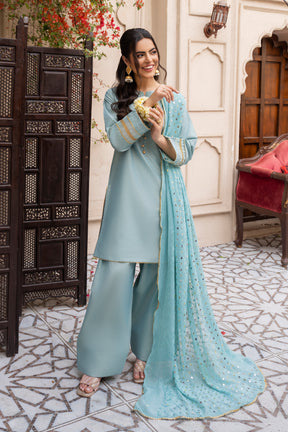 Morning Glory-3PC Stitched Masuri Lawn Farshi Suit