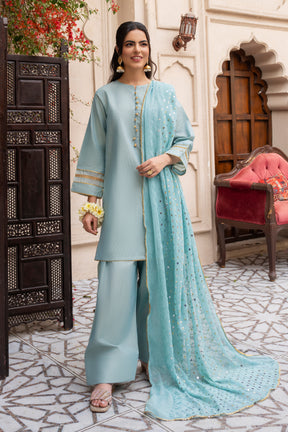 Morning Glory-3PC Stitched Masuri Lawn Farshi Suit