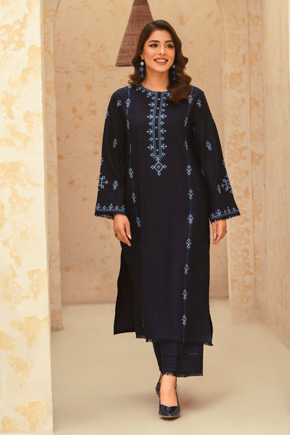 Sapphire-3 Piece Embroidered Stitched Marina Suit