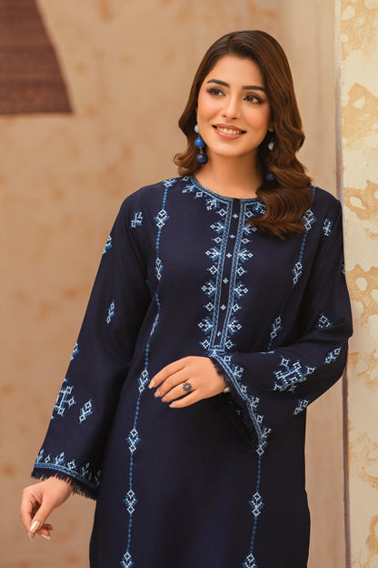 Sapphire-3 Piece Embroidered Stitched Marina Suit