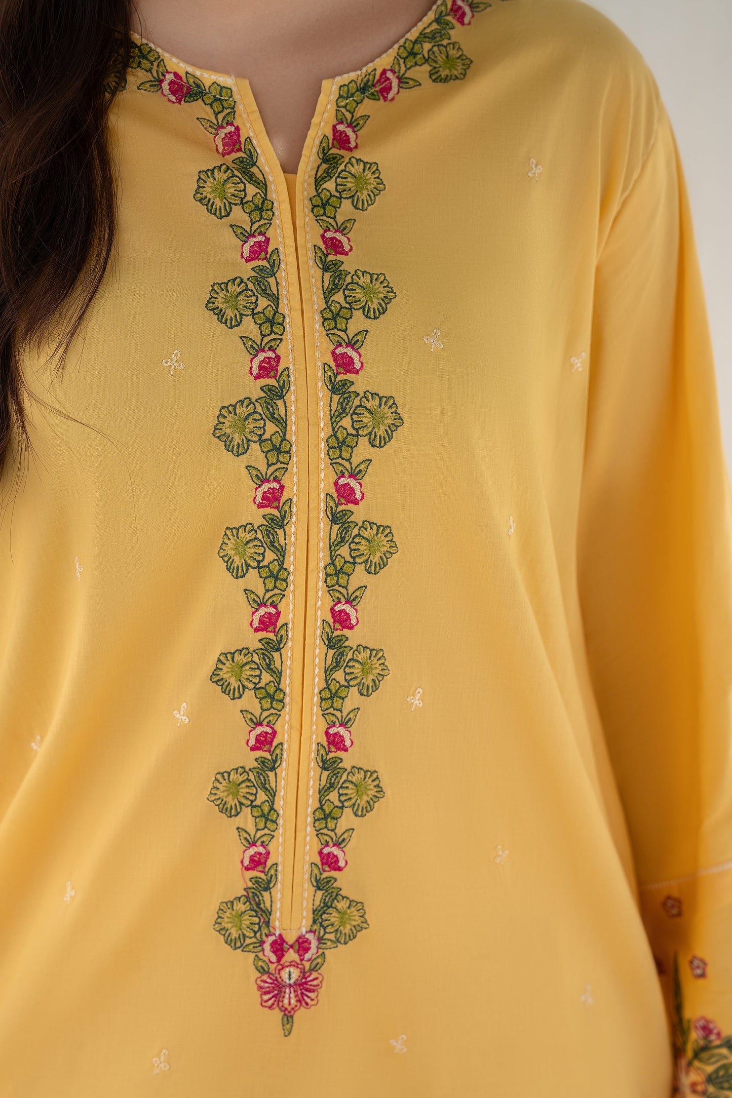 Daffodil - 3 Piece Embroidered Stitched Lawn Suit