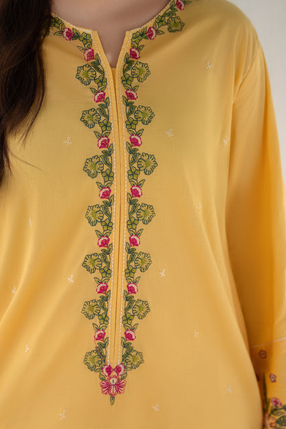 Daffodil - 3 Piece Embroidered Stitched Lawn Suit