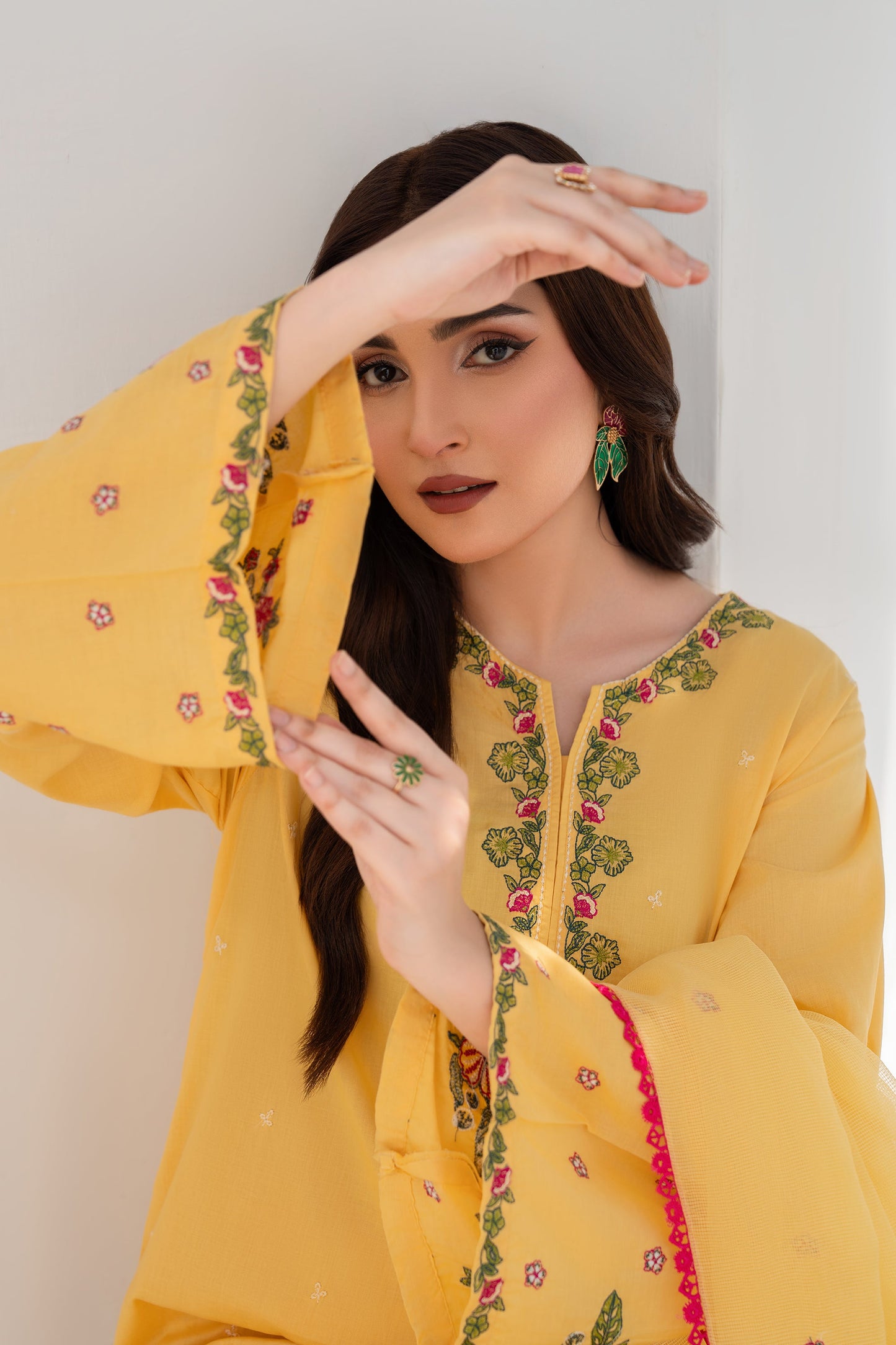 Daffodil - 3 Piece Embroidered Stitched Lawn Suit