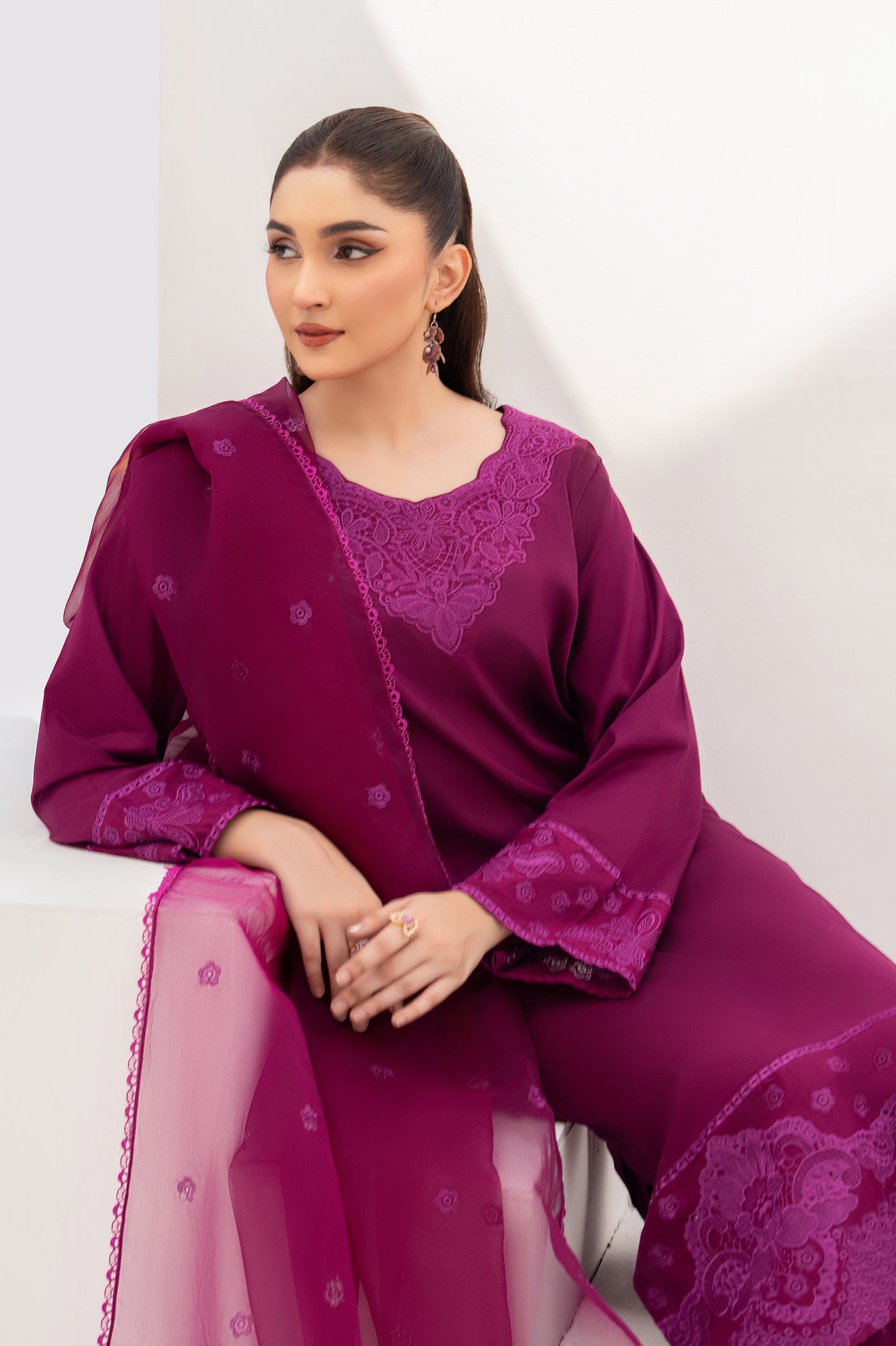 BLUEBELL - 3 Piece Embroidered Stitched Lawn Suit