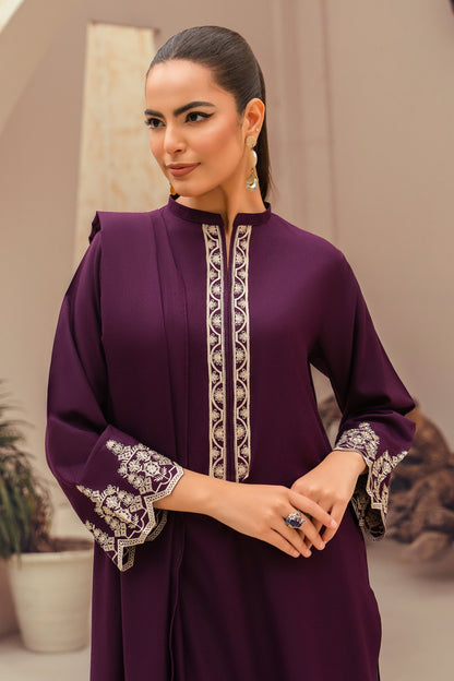 Jade-2 Piece Embroidered Stitched Marina Suit