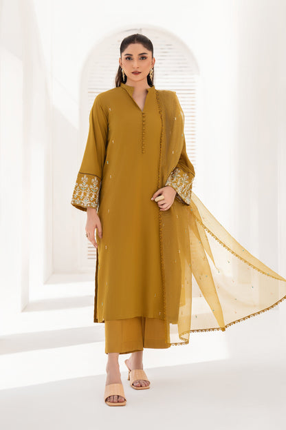 Marigold - 2 Piece Embroidered Stitched Lawn Suit