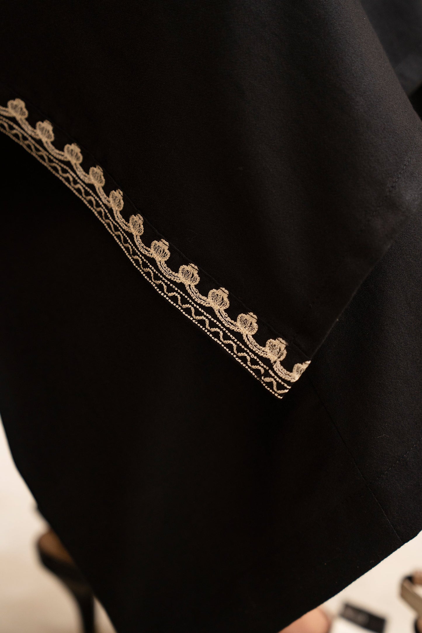 Black Stone-2 Piece Embroidered Stitched Marina Suit