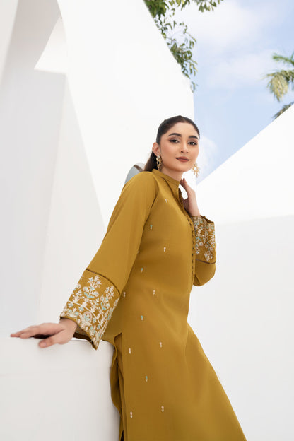 Marigold - 2 Piece Embroidered Stitched Lawn Suit